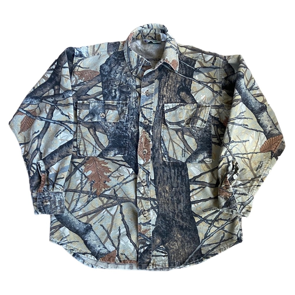 Vintage real tree button down long sleeve